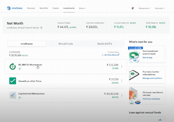 MI AF A NF10 and Capitalmind Momentum Strategy